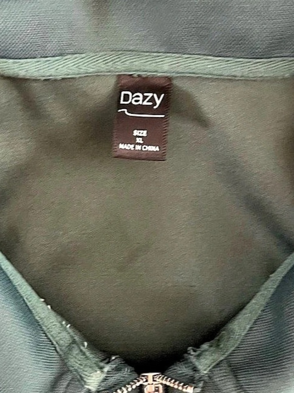 Dazy Green Quarter-Zip Jacket Size XL - Picture 2 of 6